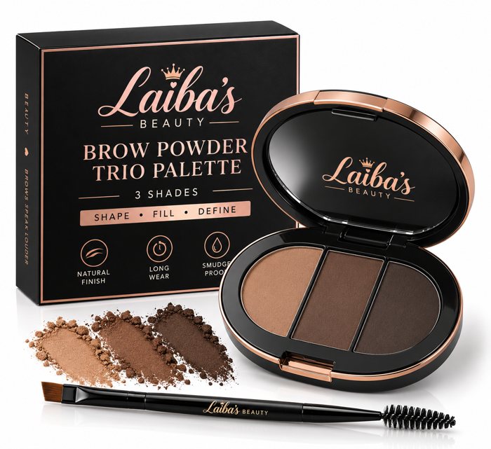 Laiba's Beauty Brow Powder Trio Palette